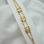 دستبند ونکلیف آبکاری طلایی رنگ ثابت 1