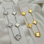 گردنبند ونکلیف استیل آبکاری طلایی نقره ای رنگ ثابت1